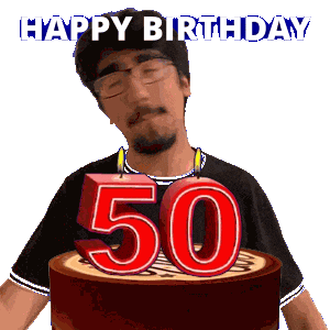 50Th Birthday Turning 50 Sticker