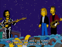 homer simpson guitar GIF