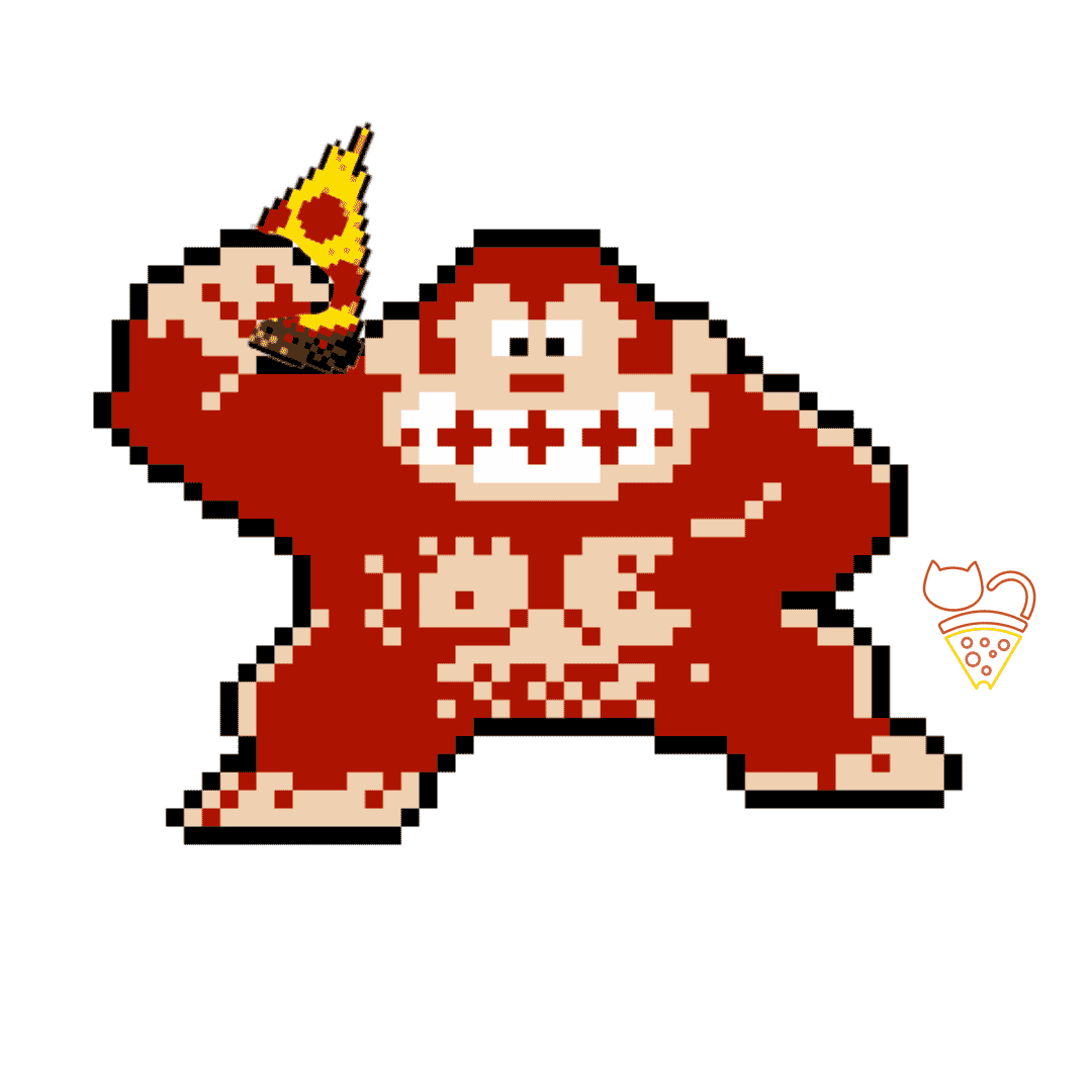 Happy Donkey Kong Sticker by Pizza Cat