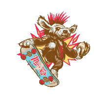 Vegan Skate Sticker by Monty's Good Burger