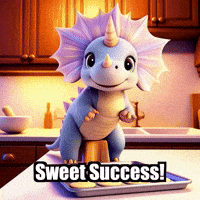 Baking Sweet Success GIF by Divineasaur