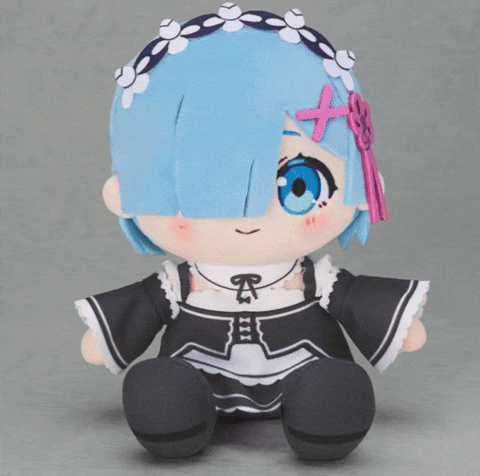 Rem Plushie GIF