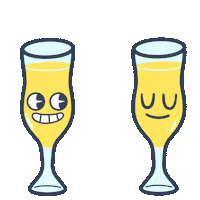 Cheers Orange Sticker by Blake Jones