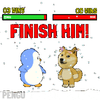 Fight Finish Him Sticker by Pudgy Penguins