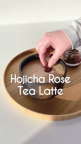 Hojicha Rose Tea Latte