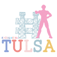 Golden Driller Hashtag Sticker by Social Media Tulsa