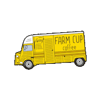 farmcupcoffee sunny citroen coffee truck farm cup coffee Sticker