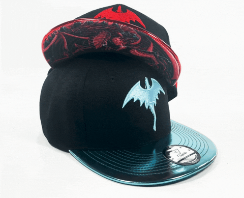 Capichecaps giphyupload blue red dragon GIF