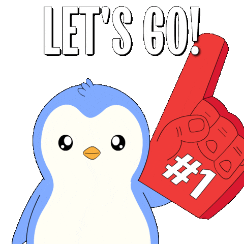 You Got This Lets Go Sticker by Pudgy Penguins