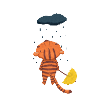 voroshi rain tiger дождь тигр Sticker