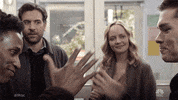 old friends hug GIF by NBC