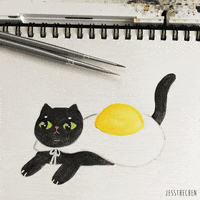 Black Cat GIF by jessthechen