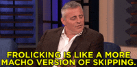 skipping matt leblanc GIF by Team Coco