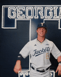 Georgia Tech Baseball GIF by Georgia Tech Yellow Jackets