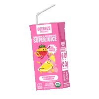 Strawberry Lemonade Juice Box Sticker by DeeBee's Organics