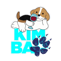 Neon Lights Dog Sticker by Schwaderer Wines