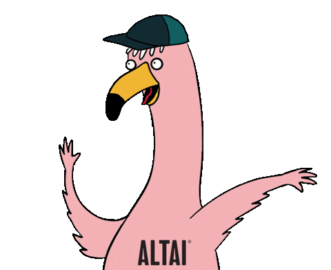 scream flamingo Sticker by Altai Company