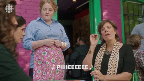 baroness von sketch singing GIF