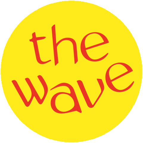 thewavepodcasting the wave thewavepodcasting the wave podcasting rotating the wave logo Sticker