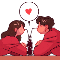 In Love 코카콜라 Sticker
