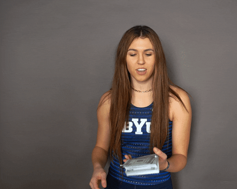 Money Trackfield GIF by BYU Cougars