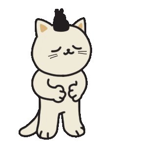 choandkang bow thank polite cat hello Sticker