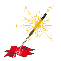 Happy New Year Fireworks Sticker by IG Metall