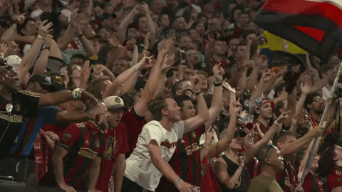 mercedes-benz stadium dancing GIF by Atlanta United