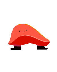 Sad Liver Sticker by Guts Charity UK