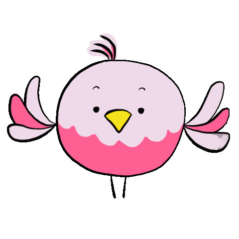 Bird Rosa Sticker by byjohannafritz