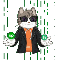 Cat Freelancing Sticker