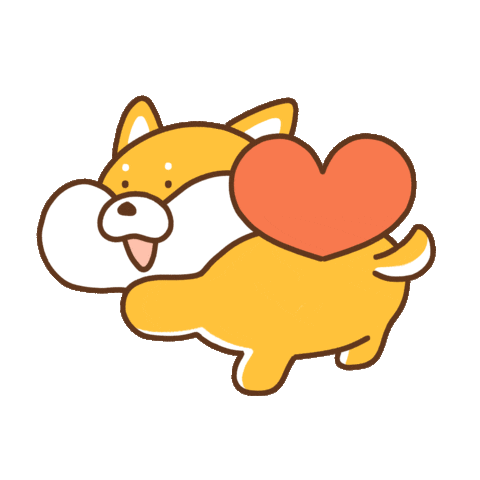 mochitown giphyupload heart shiba 하트 Sticker