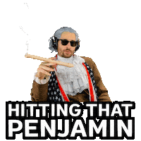 Benjamin Franklin Smoking Sticker