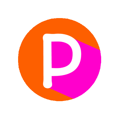 Pink Orange Sticker