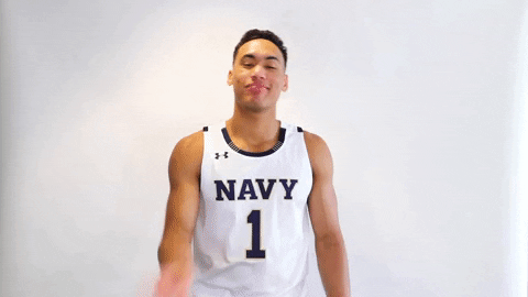 navyathletics giphygifmaker navy athletics navy basketball navy mens basketball GIF