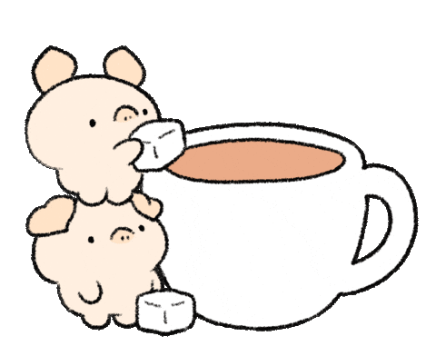 Coffee 小豬 Sticker by BREAD TREE