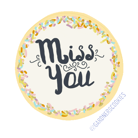 Miss You Sticker by Gardners Cookies