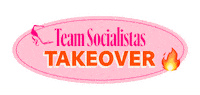 Team Socialistas Sticker by Socials & Stilettos