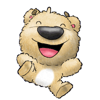 Happy Bear Cub Sticker