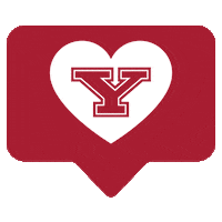 heart love Sticker by Youngstown State University