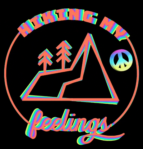 HikingMyFeelings peace mental health groovy hiking GIF