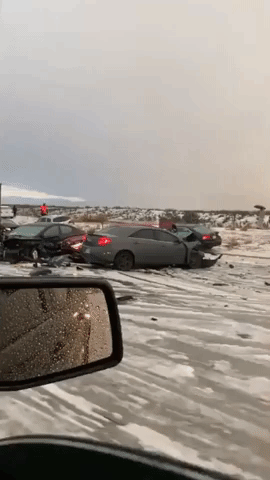 Pile-up on Icy Freeway Leaves Several Injured Near California's Cajon Pass