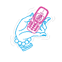 Grizzlydeer 90s phone call ring Sticker