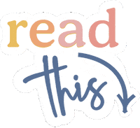 Read Look Here Sticker by SarahRaanan
