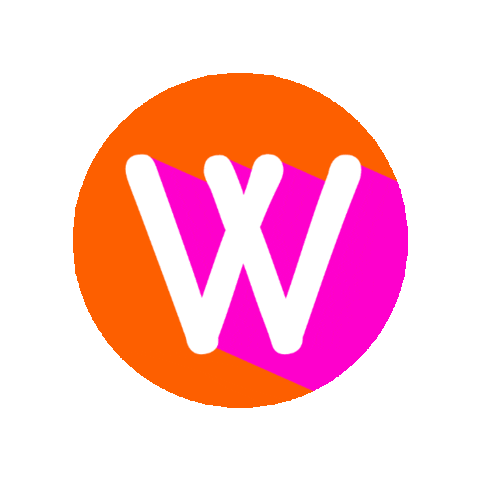 Pink Orange Sticker