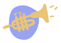 Jazz Trumpet Sticker by cacicakaduz