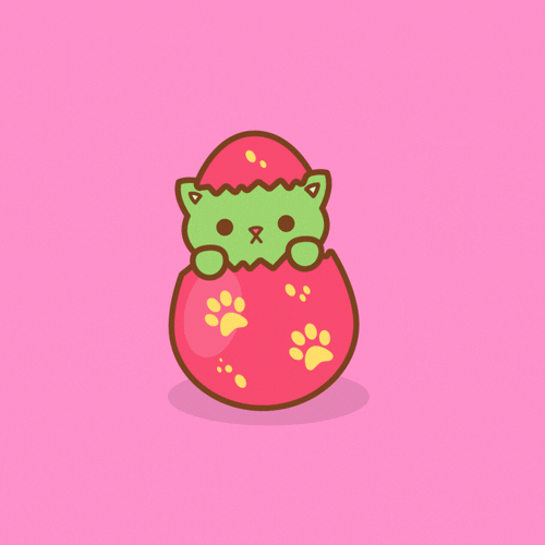 Egg Kaiju Kitties GIF by 100% Soft