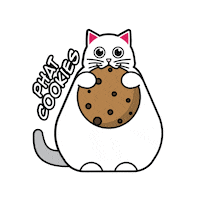 Cat Eating Sticker