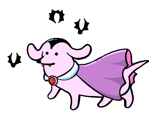 Count Dracula Dog Sticker by Stefanie Shank