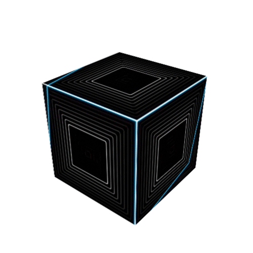 3D Cube Sticker by deadmau5